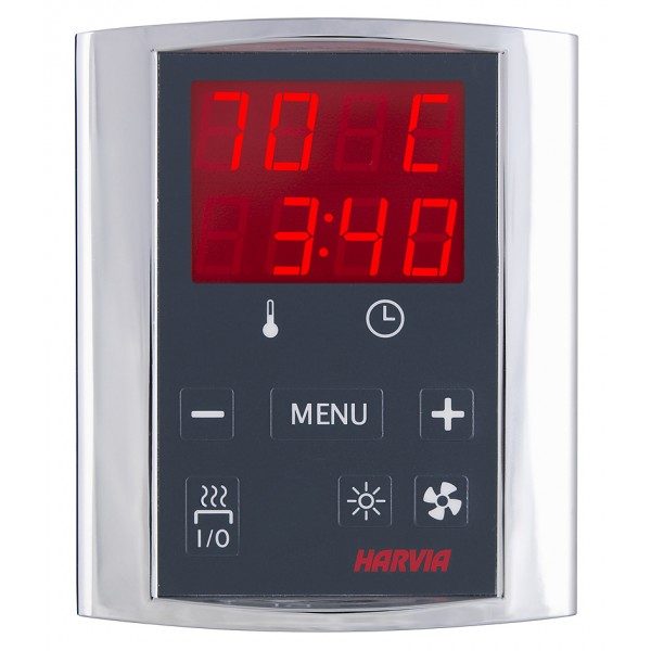 Harvia elektronisk termometer og tid