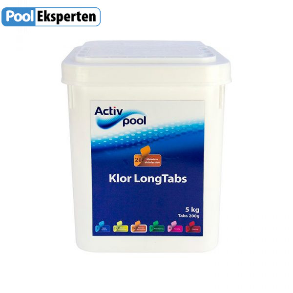 Klor Long Tabs - langtidsvirkende klor tabletter til poolen