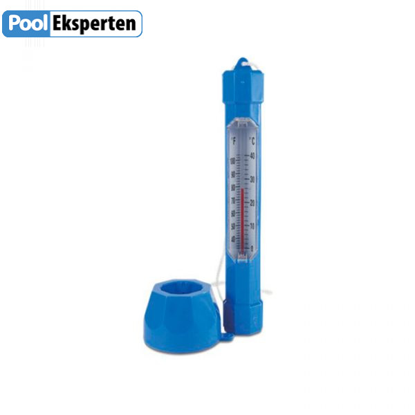 MegaPool flydende termometer i blå og hvid