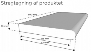 Tværsnit af Kiruna poolkantflise