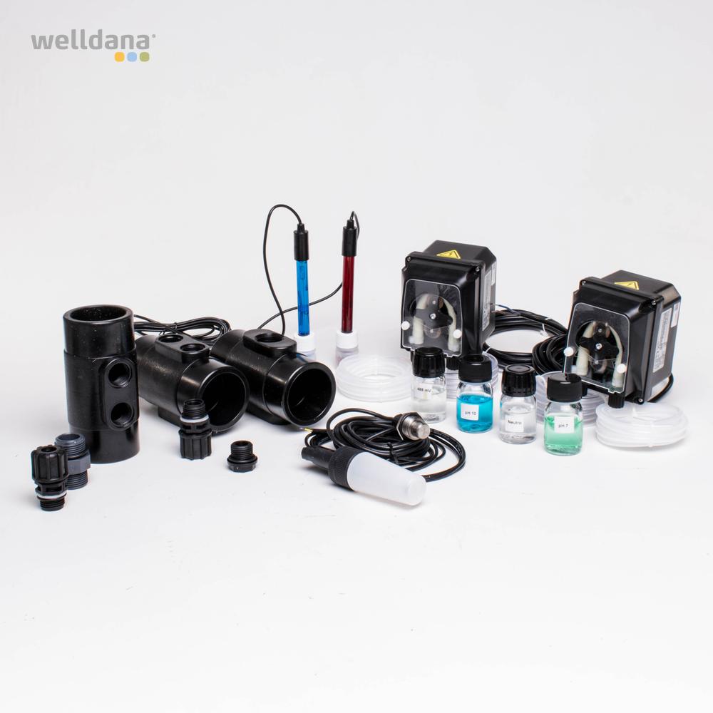 Kemistyring og poolkontrol pH + Redox  Control Station komplet, med sensorer