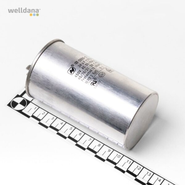 Compressor Capacitor 34 uf f. 34-180100 + 105 + 120