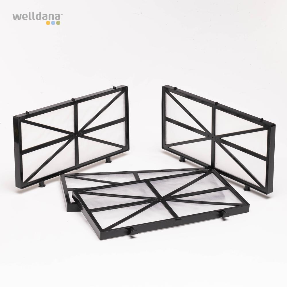 SR & RC. Filterplader 100 µm sæt a 4 stk. model fin