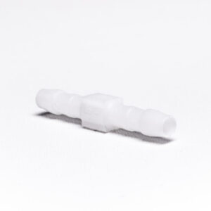 Slangestuds, samler. Hvid pvc. t/rød PN slange.