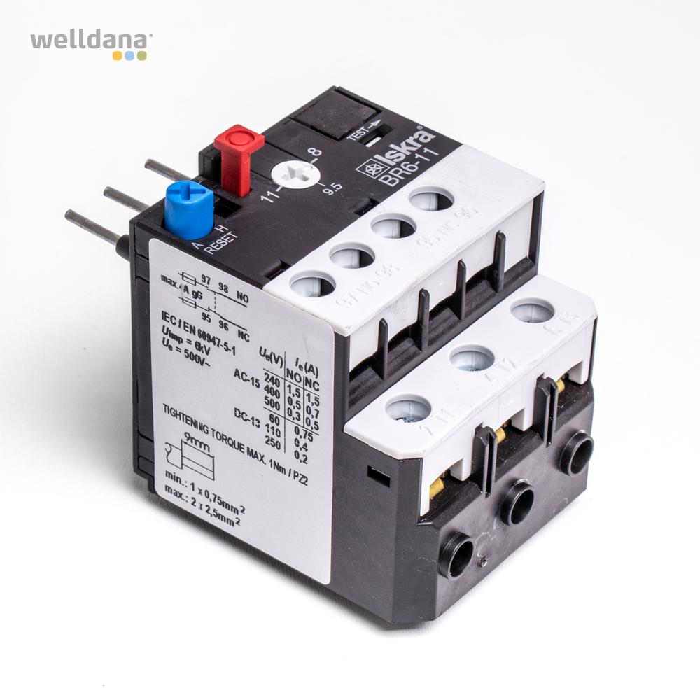 Termoudløser 8,5-12,5 Amp t/kontakter.