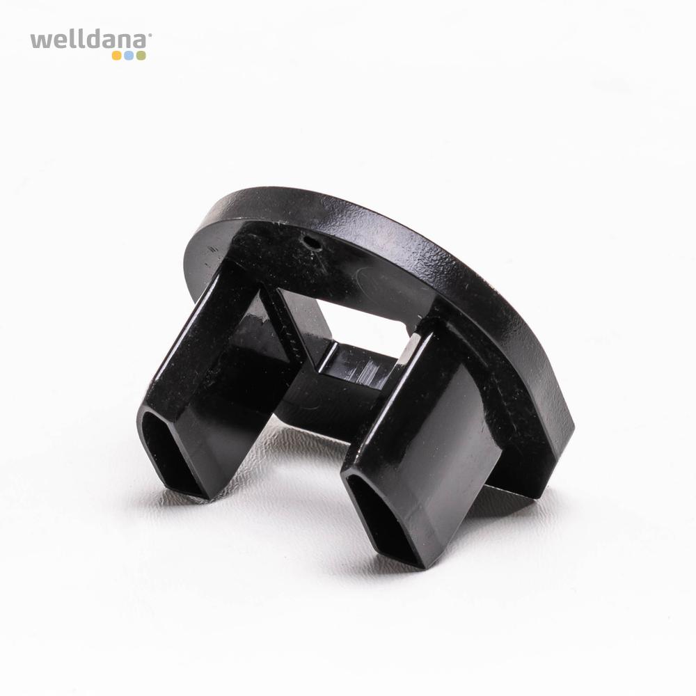 Sort endeprop m kærv t hand crank på alurør Lidercover