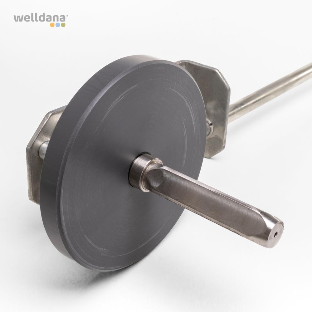 Oprulnings håndtag 3:1 op til max 48 m2 Til Welldana grå sikkerhedscover (hjul Ø 125 mm)