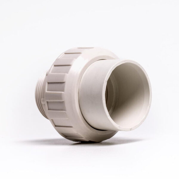 Union med o-ring 1 1/2" Til 6 vejs ventil Grå WD filtr