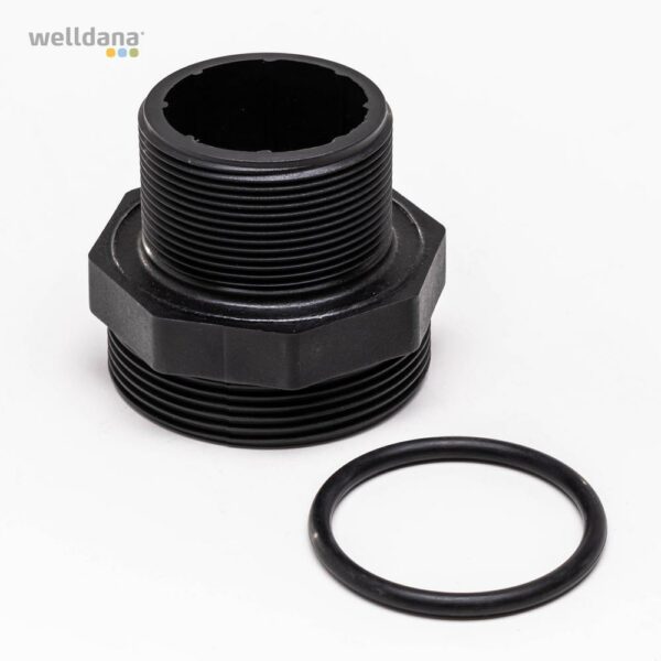 Tankgennemfør., 1½" m/pakning t/BL- filter