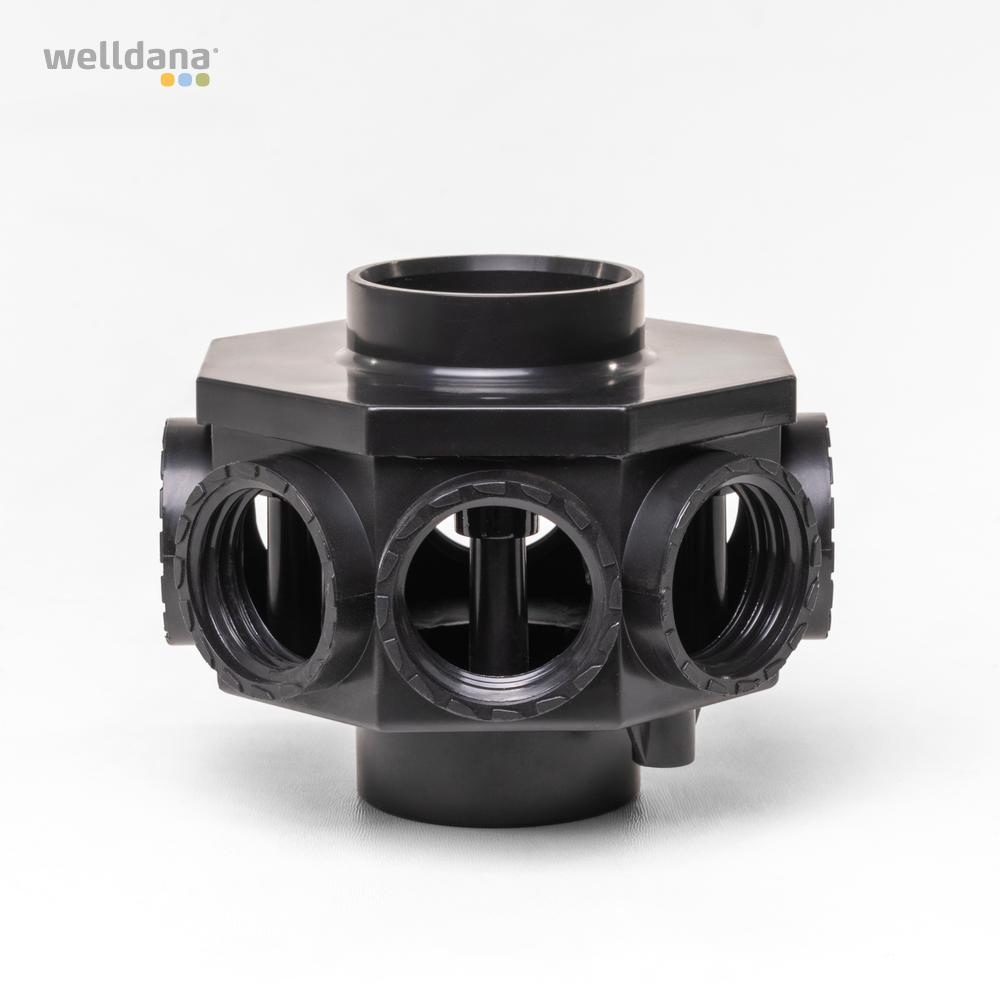 Collector hoved f. Bilbao filter  8 arms  1 1/2"  1" gevind