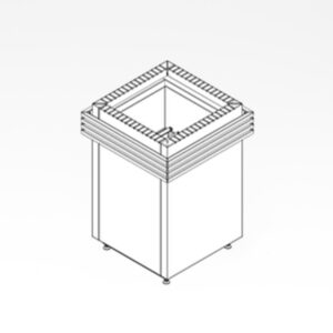 Kantlistesæt til Sentiotec Qube til 9 og 10,5 KW ovne, valnød