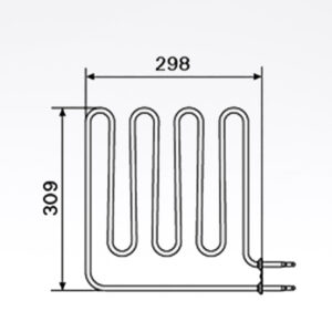 Sauna Element 1750W, 230V Vega (terminal side)