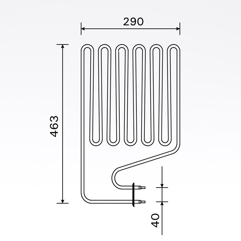 Sauna element 3000W, 230 V Terminaler i siden.