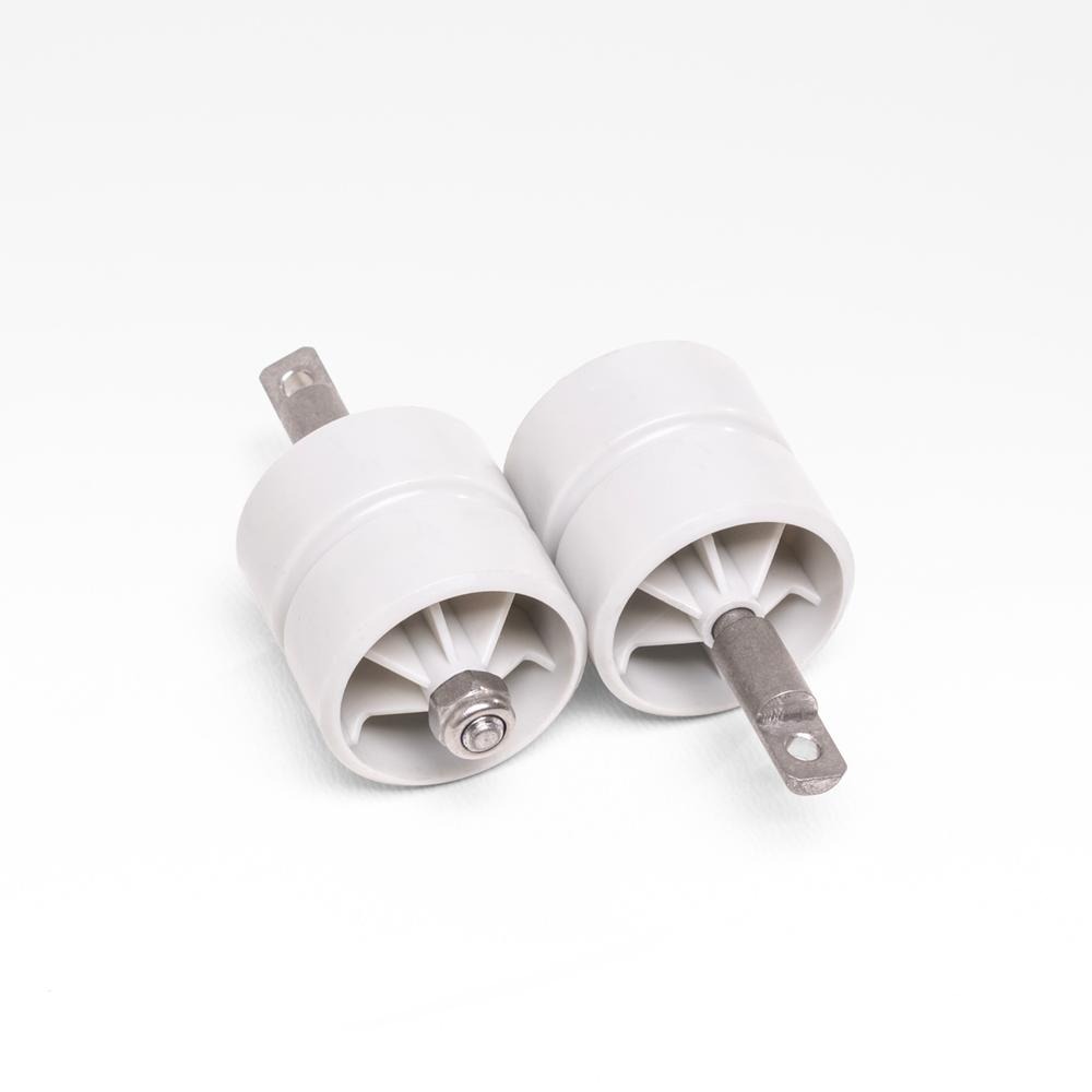 Styretap sæt til overløbsrender. Rustfri stål 316 (8 x styretap, 2 x stopper) op til 10m. Bassiner