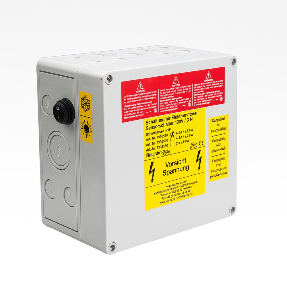 El box for 2,6 kw Hugo Lahme svømmetræner f. Norge 3 x 230 V 9-12,5 A  2,2 -2,6 kw